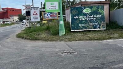 II/634, ul. Okružní, České Budějovice, v provozním staničení 1,783 km, vlevo